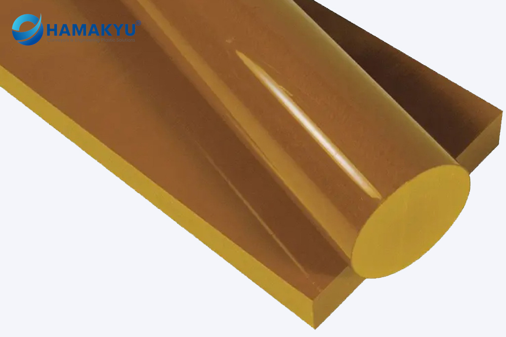 [133015052] Duratron® T4503 PAI Ochre Tube, Size: ID44.45xOD76.2-L153mm, Origin: MCAM/USA (Tube, To Order Size, ID44.45xOD76.2-L153mm)