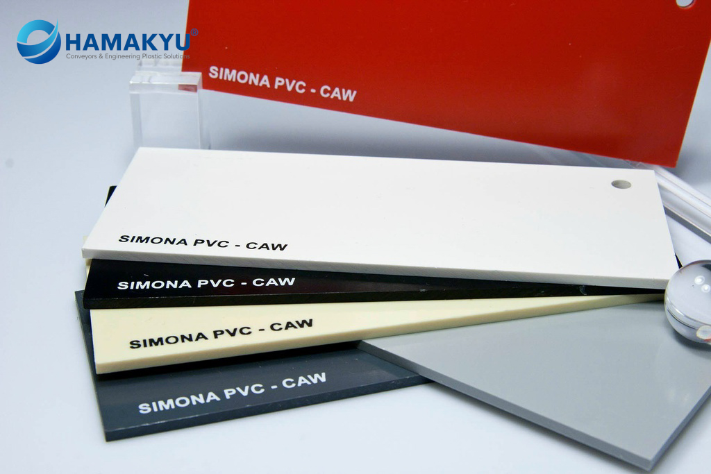 Cây nhựa tròn màu xám đen SIMONA® PVC-CAW kích thước 120x2000mm, xuất xứ: Simona/Đức