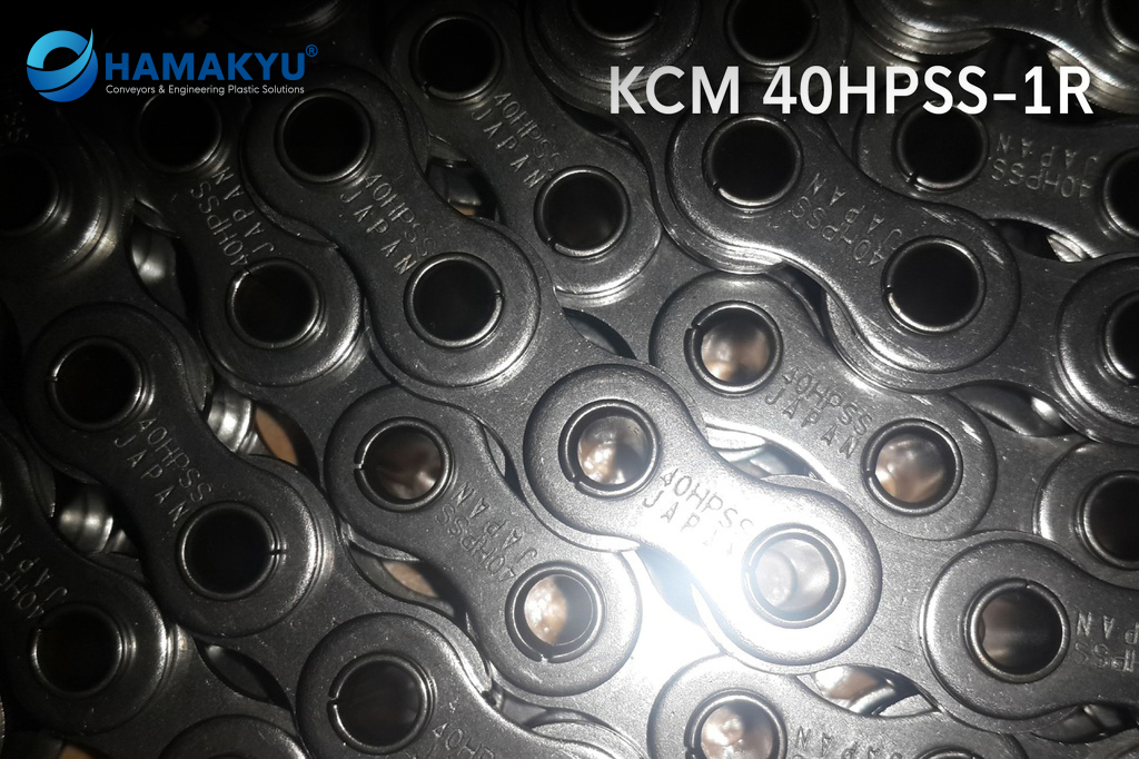 [121010211] Xích chốt rỗng inox KCM 40HP SS-1R, bước xích 12.7mm, dài 3,048 mét/hộp, xuất xứ: Nhật Bản (Kích thước tiêu chuẩn, 40HP SS-1R (10 FT/Box))