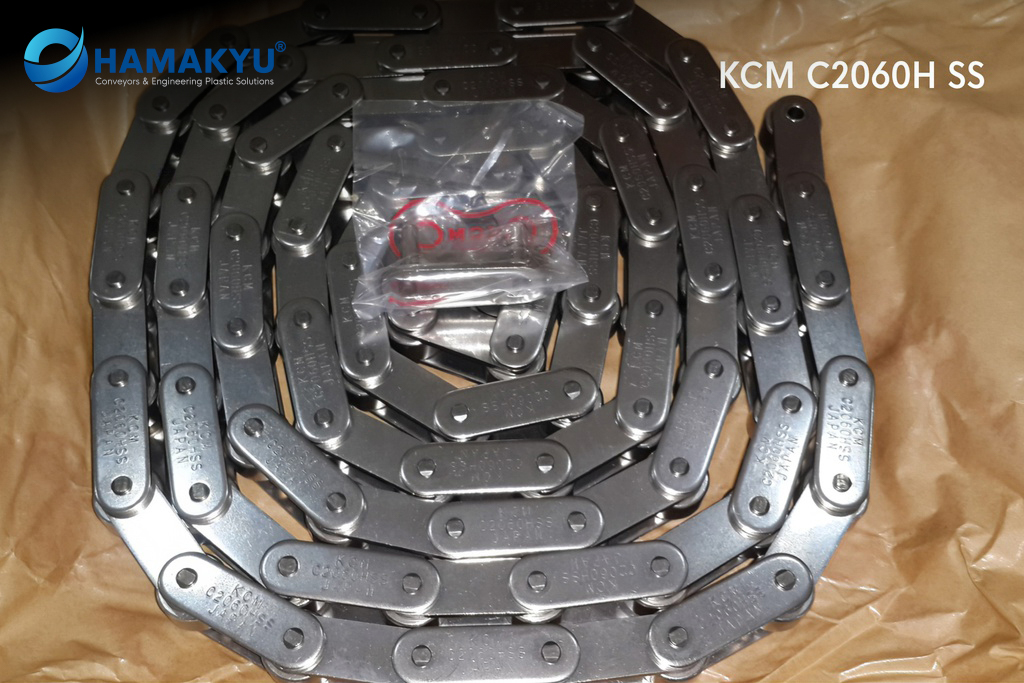 [126010104] KCM SS Double Pitch Roller Chain C2052 SS, pitch 31.75mm, length 3,048 met/box, origin: Japan (Standard Size, C2052 SS (10 FT/Box))
