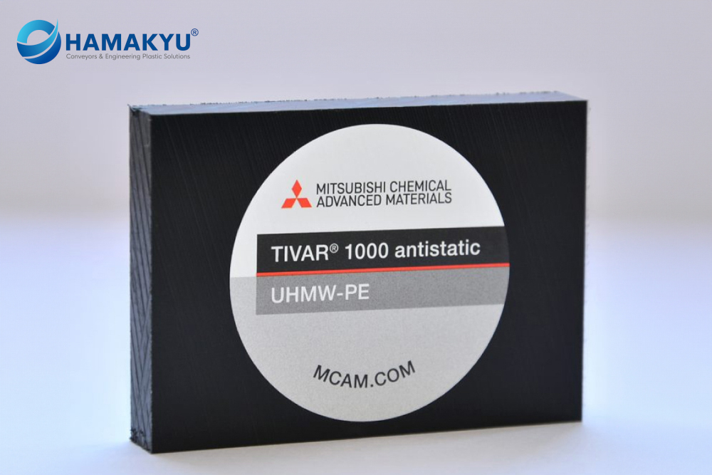 [132010457] TIVAR® 1000 antistatic UHMW-PE Black Plate, Size: 20x1220x3050mm, Origin: MCAM/Germany (Sheets, Standard Size, 20x1220x3050mm)