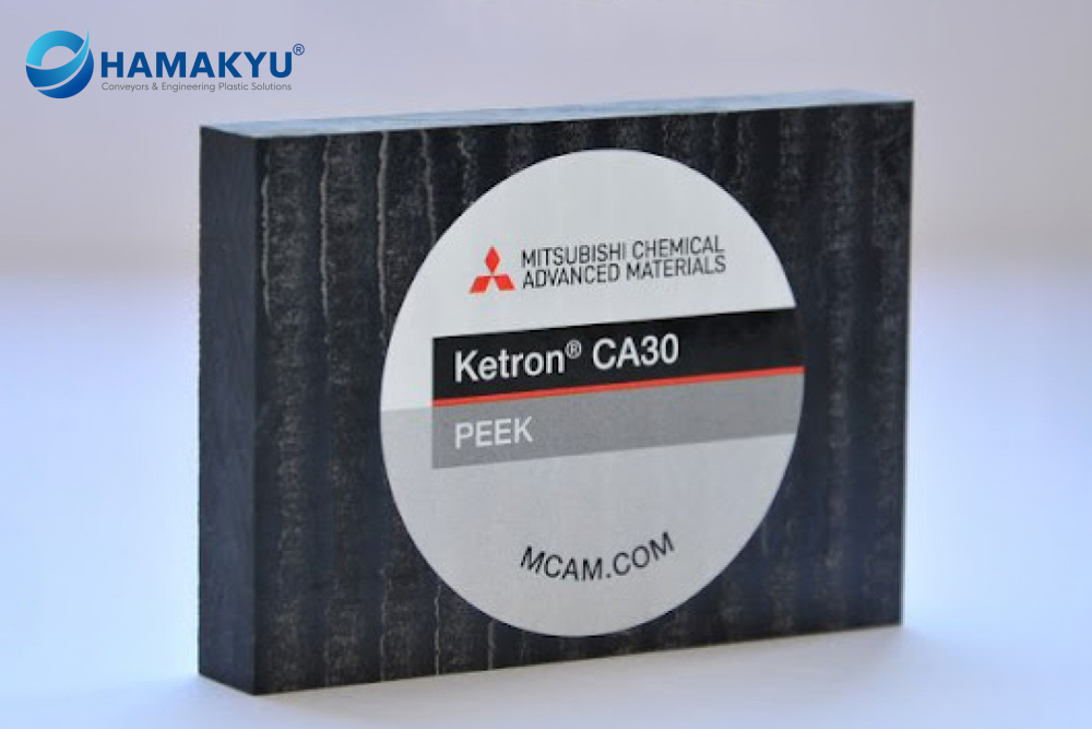 Tấm nhựa màu đen Ketron® CA30 PEEK kích thước 5x525x1000mm, xuất xứ: MCAM/Bỉ